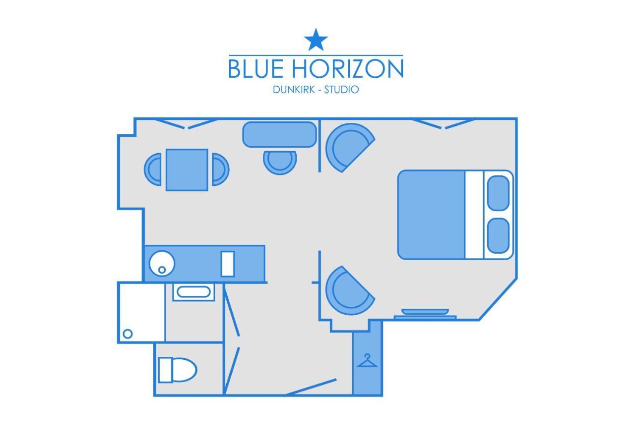 Sea View & Beach Studio Apartment - Blue Horizon Dunkirk Екстериор снимка